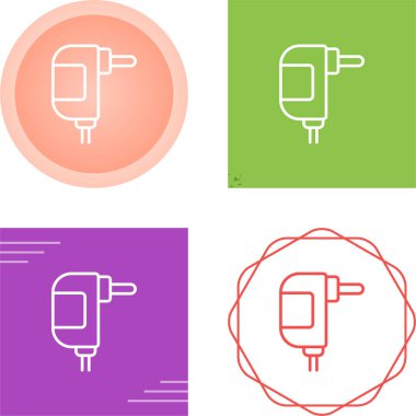 çizgi elektrik dolgu simgeleri beyaz arkaplanda izole edildi