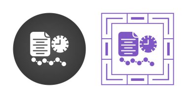 Zaman Serisi Analiz Web simgesi vektör illüstrasyonu