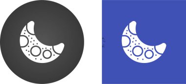 çizgi ay simgeleri, basit vektör tasarımı