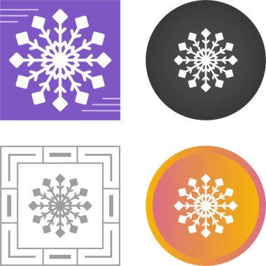 Beyaz arka plan üzerinde kar tanesi Icons set