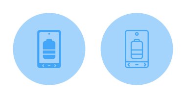 Minimum ağ düğmeleri. Ekranlarda pil seviyelerini gösteren akıllı telefon simgeleri
