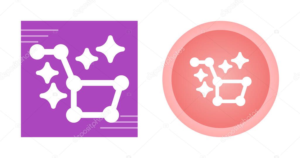 Vector illustration of the Constellation Ursa Major icon on white background