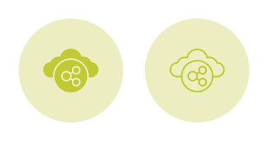 Icons representing a network of users sharing information in the cloud.