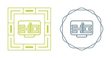 Beyaz arkaplanda izole edilmiş masaüstü bilgisayar simgeleri kümesi, vektör illüstrasyonu   