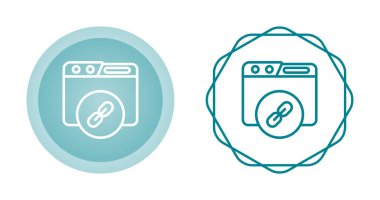 Satır bağlantısı ikon vektör illüstrasyonunu ayarla 