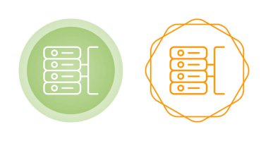 Sunucu simgeleri ayarlandı, vektör illüstrasyonu