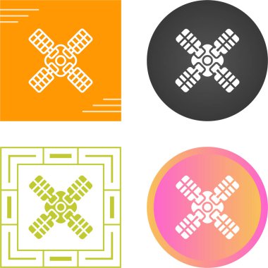 Uydu simgeleri vektör illüstrasyon tasarımını ayarla