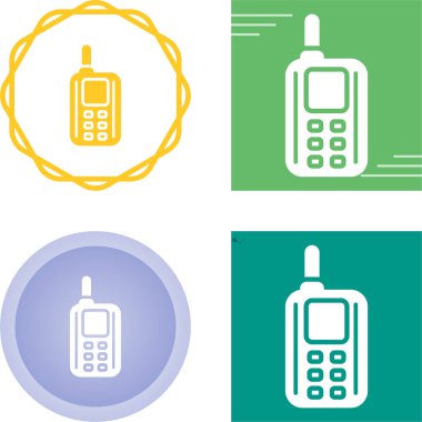 telsiz talkie simgeleri vektör illüstrasyonunu ayarla 