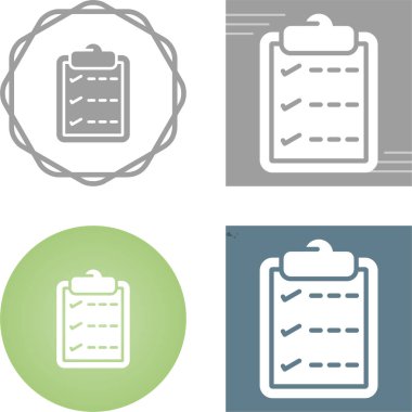 Kontrol listesi simgeleri ayarlandı. Web basit illüstrasyonu