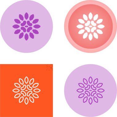 çiçek Icons set, vektör çizim