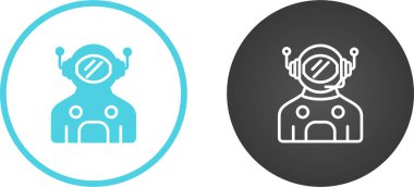 astronot web simgesi vektör illüstrasyonu