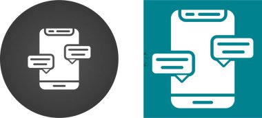 İleti simgeleri ayarlandı, vektör illüstrasyonu