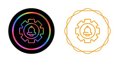 Vites simgesinde uyarı zili vektör çizimi 