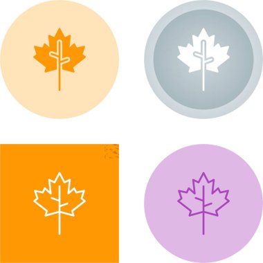 Akçaağaç yaprağı ikon vektör illüstrasyon tasarımı