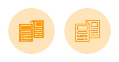 Broşür simgeleri ayarlandı, vektör illüstrasyonu