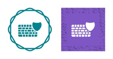 Firewall ikon vektör çizimi. Beyaz arkaplanda güvenlik duvarı sembolü izole edildi