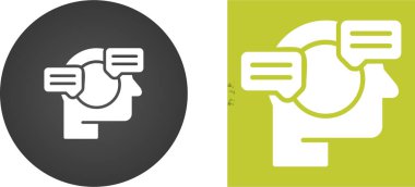 Doğal Dil İşleme Simgesi Basit Düz İllüstrasyon