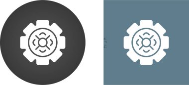 dişli hedef simgesi vektör illüstrasyonunu ayarla 