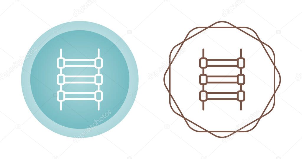 Set of track rails icons isolated on white background, vector illustration