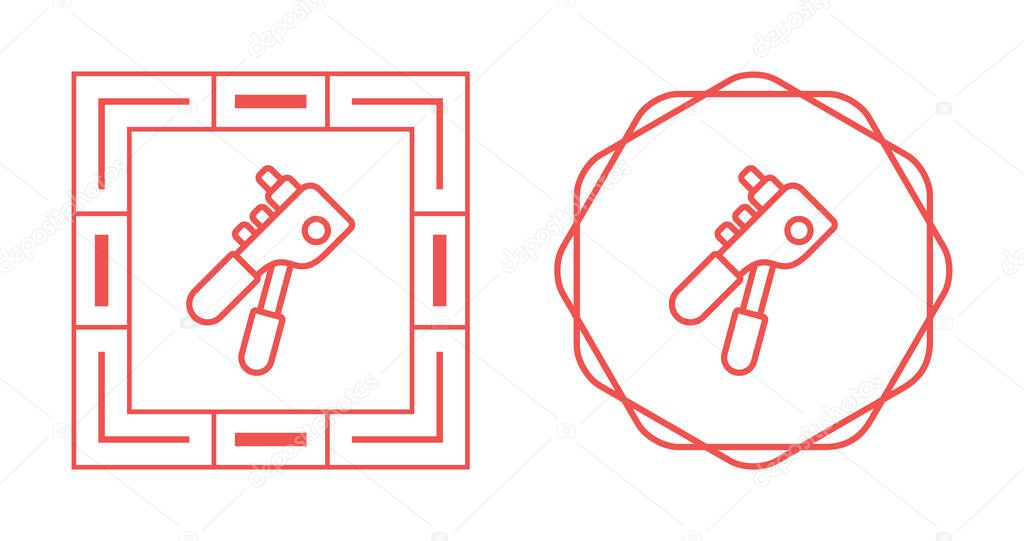 Rivet Gun Line Icon. Linear Style Sign for Mobile Concept and Web Design. Rivet Gun Tool Outline Vector Icon. Symbol, Logo Illustration. Vector Graphics