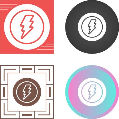 Şimşek Simgeleri vektör resimlemesini ayarladı 