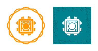 Cpu simgeleri ayarlandı, vektör illüstrasyonu   