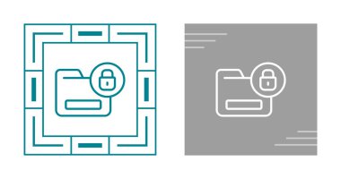 Güvenli dizin simgeleri ayarlandı, vektör illüstrasyonu 