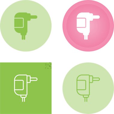 çizgi elektrik dolgu simgeleri beyaz arkaplanda izole edildi