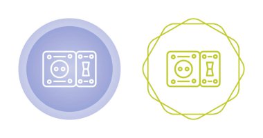 GFCI Outlet ağ simgeleri seti, vektör illüstrasyonu