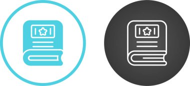 Kitap simgelerinin düz tasarım çizimi