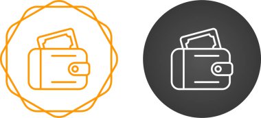 cüzdan web simgeleri vektör illüstrasyonu