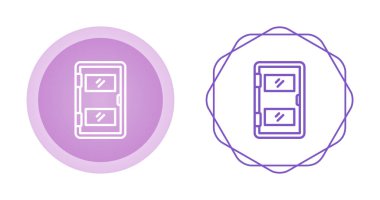 Beyaz arkaplanda izole edilmiş kapı simgeleri, vektör illüstrasyonu 