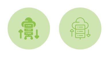 Web Sunucusu simgeleri vektör illüstrasyonunu ayarla 