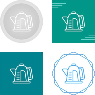 Elektrik ısıtıcısı simgeleri, vektör illüstrasyonu 