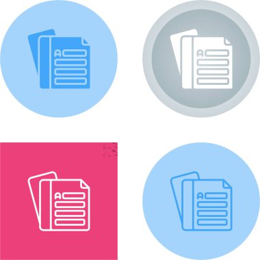 Belgeleri Icons set, vektör çizim