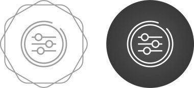 Müzik Dengeleyicisi Çubukları Simgeleri Beyaz Arkaplanda Ayrı Ayarlandı 