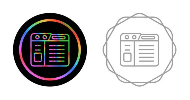 Tarayıcı simgeleri beyaz arkaplanda satır biçimi olarak ayarlandı. 
