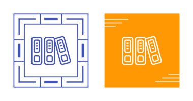 Beyaz arkaplanda izole edilmiş ofis dizinleri simgeleri kümesi, vektör illüstrasyonu 