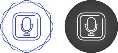 Beyaz arkaplanda mikrofon simgeleri seti