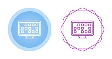 Beyaz arkaplanda izole edilmiş piksel oyun simgelerine sahip bilgisayar ekranları, vektör illüstrasyonu     