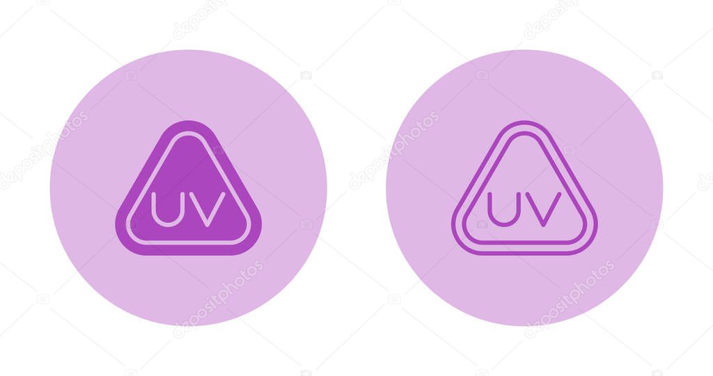 Ultraviolet Rays icon set vector illustration