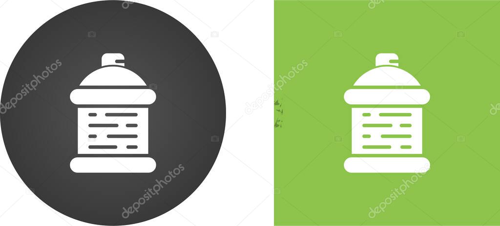 Spray can silhouette black icon. Vector illustration of spray can symbol isolated on white background