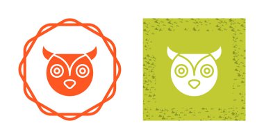 Baykuş başı simgeleri beyaz arkaplanda izole edildi