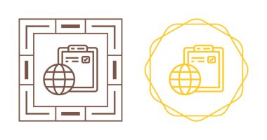 belge web simgesi vektör illüstrasyonu