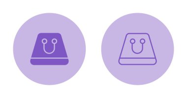 Alışveriş çantası web simgesi vektör illüstrasyonu