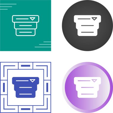 Beyaz arkaplanda menü simgelerini indir, vektör illüstrasyonuName    