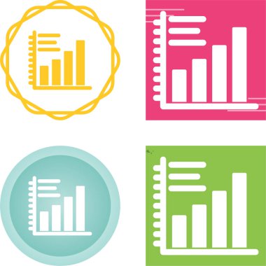 Grafik çizelgesi simgeleri ayarlandı, vektör illüstrasyonu 