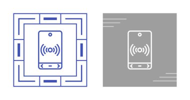 telefon simgesi, ana hatlı vektör çizimi