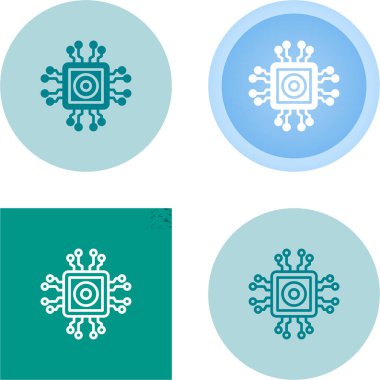 Circuit Tracer ağ simgeleri seti, vektör illüstrasyonu