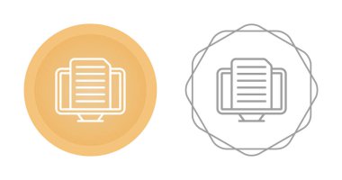 Beyaz arkaplanda izole edilmiş belgeli bilgisayar ekranları, vektör illüstrasyonu     